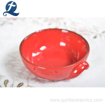 Customized Logo Glazed Small Casserole Ceramic Cookware